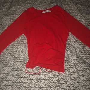 Cut-out back tie top